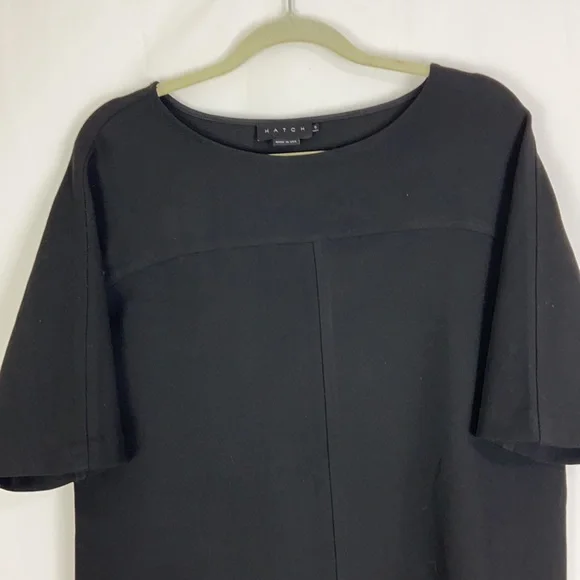 HATCH Maternity Shift Mini Short Dress Black Boat Neckline size 0 - Picture 7 of 11